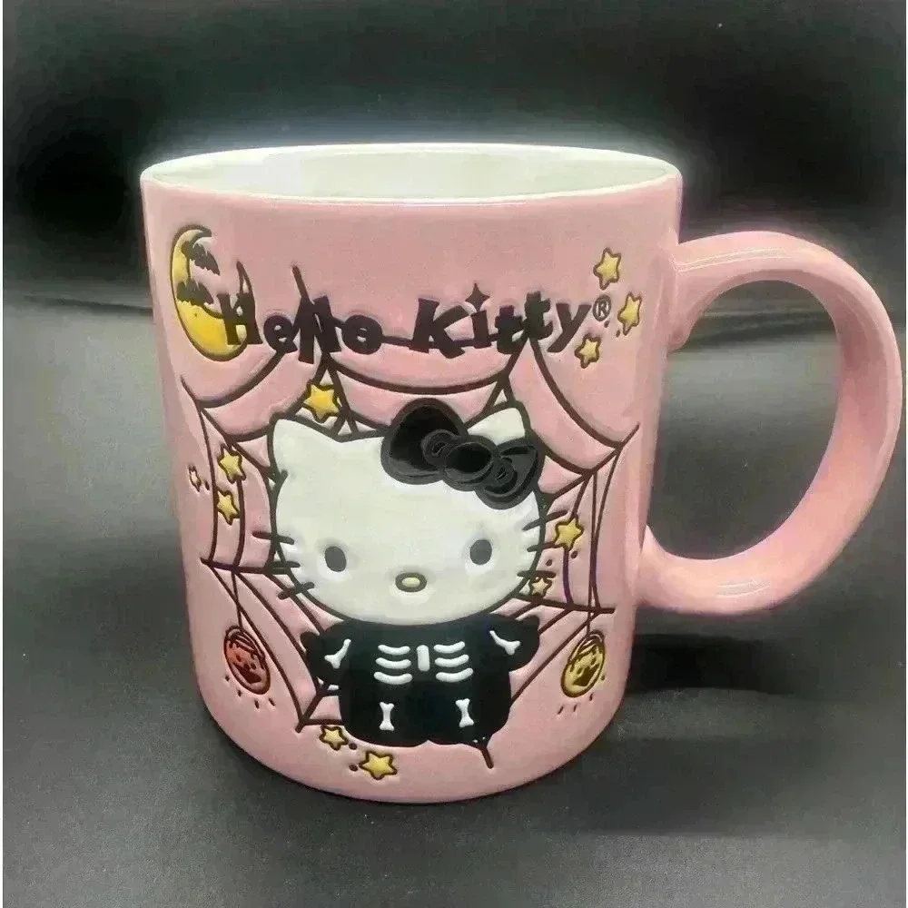 Hello Kitty Pink Spider Halloween Ceramic Mug 🩷 🕷️ 🩷
